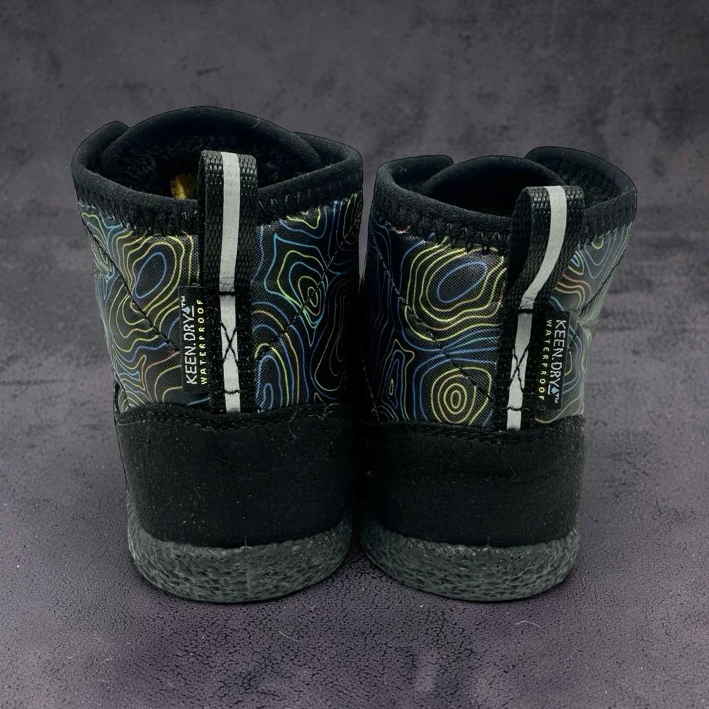 KEEN Kids Howser II Chukka WP Boots Size 13 Black Reef Waters Topo NWB